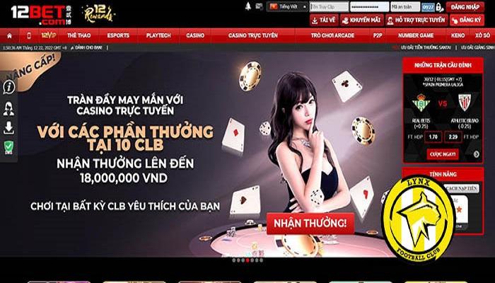 12Bet –Trang web live baccarat hàng đầu hiện nay
